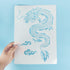 Chinese Dragon Stencils, 2 Pcs Chinese Loong Plastic Stencils Templates for Painting on Wood Canvas Wall 8.3"x11.7"...