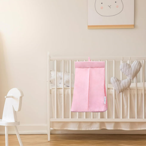 SPRINGSPIRIT Diaper Stacker Caddy Organizer Easy Access & Dustproof Portable Hand Free Diaper Holder for Adults or Nursery, Machine Washable Pink...