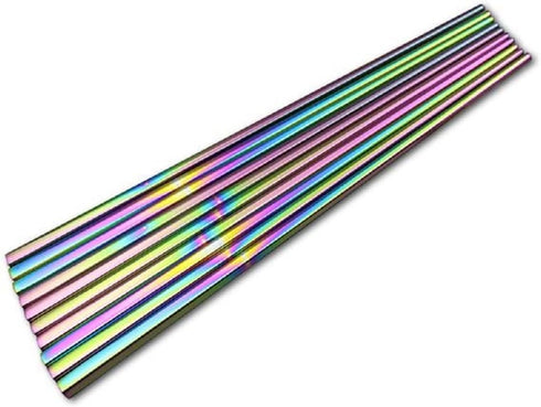 PAPER & QUARTZ Holographic Iridescent Rainbow Kitchen Utensil Chopsticks in Stainless Steel...