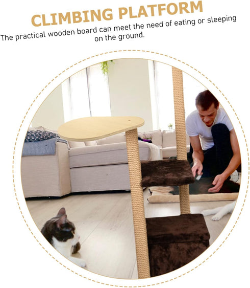 Wall Cat Climbing Frame Accessories Climbing Board Kitten Accessory Pet Accessories DIY Cat Shelf Sturdy Cat Board Cat Accessories Scraper Solid W...