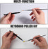 Keyboard Remover Tool Kit-7-Piece Set, Keycap Puller Include 5g Keyboard Lube, Switch Puller, Lubricating Pen, Cleaning Brush, Tweezers, 4-Jaw Gri...
