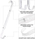 Wreath Hanger,Adjustable Length 14.9-25 Inch Metal Door Hanger,Wreath Hanger for Front Door 20 lbs Larger Christmas Wreaths Decorations HookWhite...