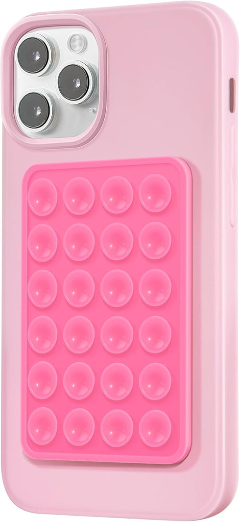 Silicone Suction Phone Case Adhesive Mount- Phone Sticky Grip for iPhone and Android, Hands-Free Sticky Cell Phone Grip, Mobile Fidget Mirror Hold...