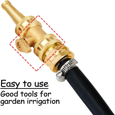 2PCS Brass Garden Hose Shut Off Valve Heavy Duty 3/4 Inch GHT Threaded Water Hose Ball Valve with Washers for Outdoor Lawn and Gardening Hoses Con...