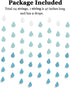 Yzurbu 24 Strings Raindrop Garland Decorations, Paper Hanging Rain Drops Decor Pieces for Baby Shower, Party and Centerpieces Decoration - Blue...