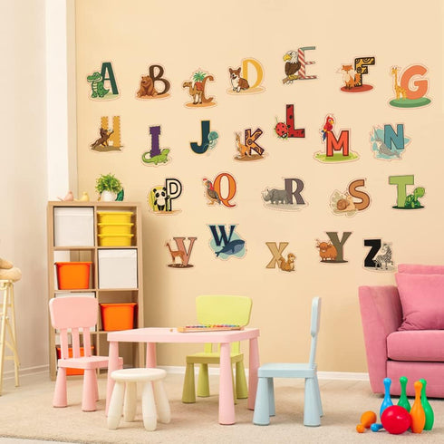 DEKOSH Alphabet Wall Decals - Colorful ABC Wall Stickers for Kindergarten, Playroom & Baby Nursery...