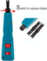 Punch Down Impact Tool with Two Blades - 110 and BK Network Wire Cable Cat6/Cat5e Telephone Impact Terminal Insertion Tools & Extra Network Wire S...