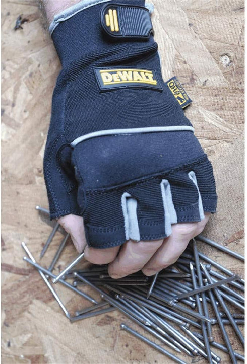 DEWALT DPG230 Synthetic Leather Technician's Fingerless Glove - Size M...