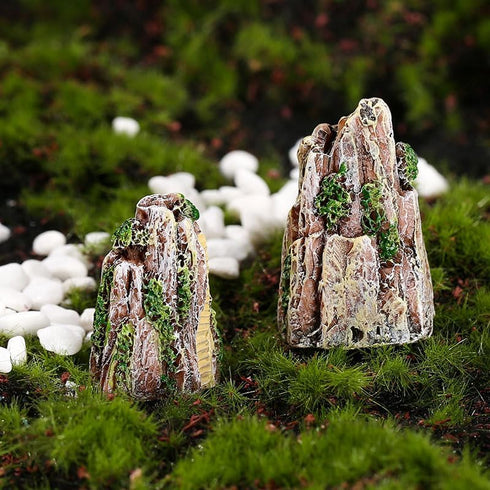 Opexicos 7Pcs Micro Landscape Accessories Resin Rockery and House Crafts Ornaments Sand Table Supplies Aquarium Accessories...