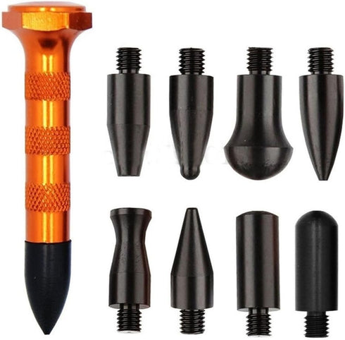G&S GS 10pcs Car Body Paintless Dent Removal Tools Aluminum Dent Hammer with Knock Down Head Tap Down Tools Set Dent Repair Kit...
