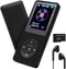 MP3 Player 32GB with Speaker Earphone Portable HiFi Lossless Sound MP3 Mini Music Player Voice Recorder E-Book HD Screen 1.8 inch Black Support up...