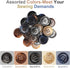 30 PCS Resin Sewing Buttons, 25mm/1 inch Round Bulk Buttons for Sewing, with 5 Matte Pattern Size 4 Holes, for Sewing DIY Crafts, Manual Button Pa...
