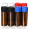 8 Pcs 20ml Glass Vials with Screw Caps, 4 Colors Caps, Amber Glass Vials, Leak-Proof Glass Bottle...