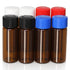 8 Pcs 20ml Glass Vials with Screw Caps, 4 Colors Caps, Amber Glass Vials, Leak-Proof Glass Bottle...