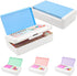 Pencil Box for Office Supplies Storage Organizer Box,Double Layer Large Capacity Pencil Boxes,Plastic Crayon Box with Snap-tight Lid,Stackable Sto...