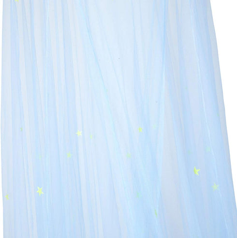 BCBYou Bed Canopy Mosquito Net with Fluorescent Stars Glow in Dark for Baby, Kids, and Adults, for Cover The Baby Crib, Kid Bed, Girls Bed Or Full...
