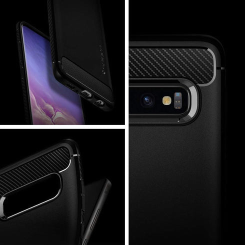 Spigen Rugged Armor Designed for Samsung Galaxy S10 Case (2019) - Matte Black...