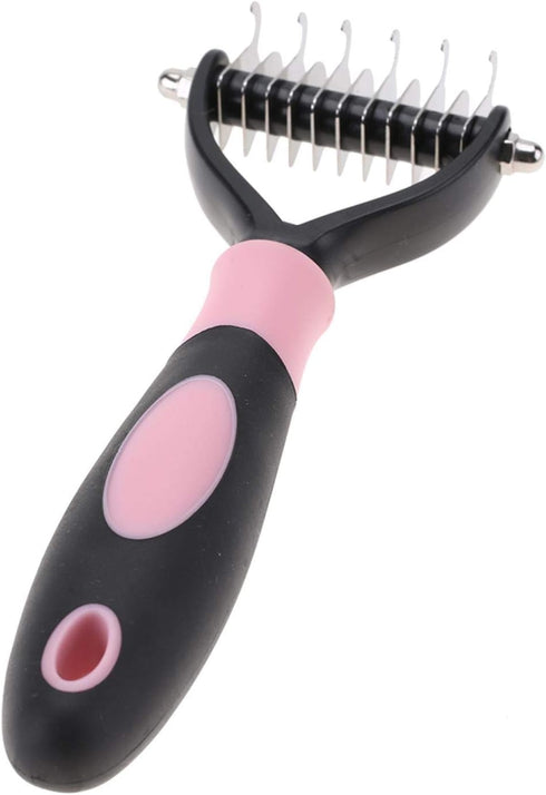 GLOGLOW Pet Grooming Brush, Pet Grooming Shedding Brush Tool Comb Dematting Rakes Fur Knot Cutter Remove Rake Dog Cat Long Short Hair()...