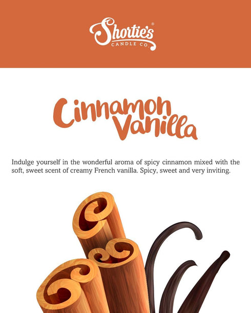 Shortie's Candle Company Cinnamon Vanilla Wax Melts Multi Pack - Formula 117-2 Highly Scented 3 Oz. Bars (6 Oz. Total) - Made with Natural Oils - ...