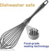 Dishwasher Safe Whisk, Professional Whisks For Cooking Non-Scratch, Stainless Steel & Silicone Wisk, Plastic Rubber Whisk Tool For Nonstick Cookwa...