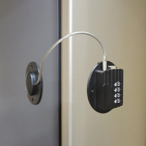 Baby Proofing Refrigerator Lock Combination, Easy Install No Tool Need or Drill Cabinet Drawer Lock with Strong Sticky Adhesive Pad, No Key Needed...