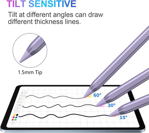 Stylus Pen for iPad 2018-2023 with Palm Rejection, Active Pencil for iPad 10th/9th/8th/7th/6th Generation, for iPad Pro 11/12.9 inch, for iPad Air...
