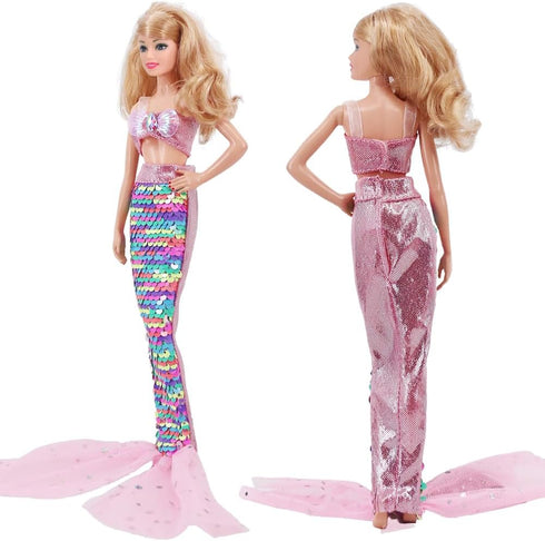 UNICORN ELEMENT 5 Pcs 11.5 Inch Girl Doll Mermaid Tail Clothes and Doll Accessories Mermaid Tail Summer Dress Swimsuit Bikini for 11.5 Inch Girl D...