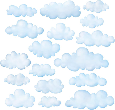 DECOWALL DS-8030 Clouds Kids Wall Stickers Wall Decals Peel and Stick Removable Wall Stickers for Kids Nursery Bedroom Living Room (Small)...
