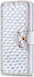 Omio for Galaxy Note 10 Plus Wallet Case Luxury Bling Diamond Card Holder with Stand Feature Sparkle Crystal Bowknot Shockproof Bumper Flip Cover ...