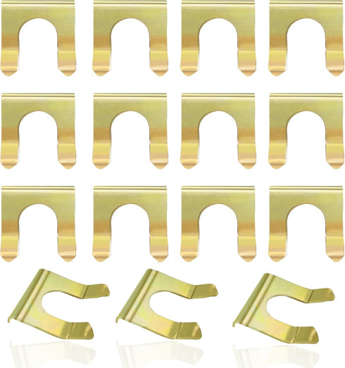 15 Pieces Brake Line Clips Metal Brake Line Retainer U Shaped Brake Hose Clips Replacement Hose Clamps Metal Brake Line Retainer Brake Cable Clip ...