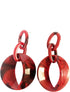 Women Simple Acrylic Collar Choker Cluster Bib Statement Chain Necklace and Hoop Earring Jewelry Set, 18" (Red)...