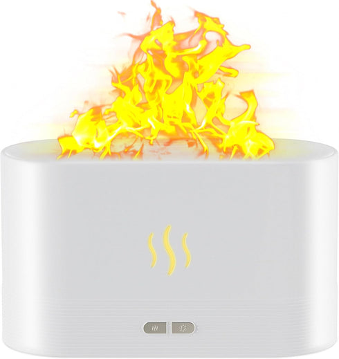 Flame Humidifiers for Home, 180ml Aromatherapy Diffuser, 7 Colors of Flame Light and Auto-Off Function, 2 Brightness Modes Small Humidifier, Suita...