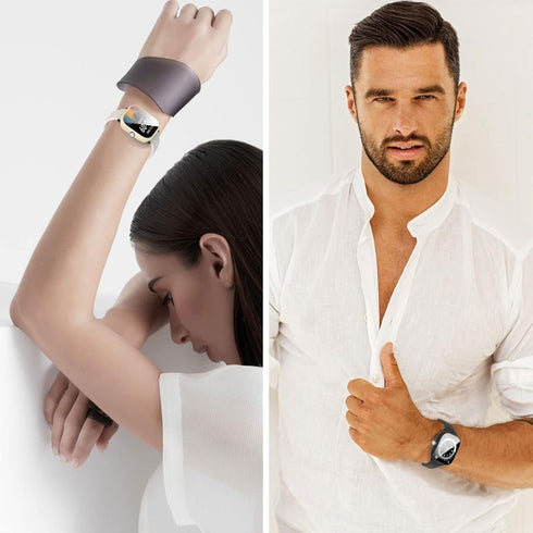 Screen Protector for Amazfit GTS 4 Mini Smartwatch, 2-Pack Hard PC Bumper Full Face Cover Protective Case Accessories for Amazfit GTS 4 Mini Men W...