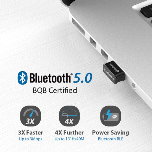Edimax Bluetooth Adapter for PC, BT 5.0 EDR Nano USB Dongle, Fast Transfer, Bluetooth Headphones Headset Speakers Keyboard Mouse, Win 10/11 Plug-n...