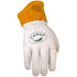 Caiman Premium Goat Grain TIG/MIG Welding Gloves, Wool Insulated Back, Scalloped Cuff, Boarhide Palm, White/Gold, Medium (1871-4)...