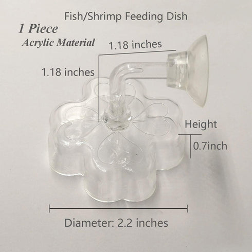 Aquarium Shrimp/Small Fish Feeding Dish Feeder Dish, Acrylic Material, Mini Size (Clover Shaped)...