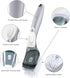 Dishes Scrub Brush Non-Scratch, Soap Dispensing Dish Brush, Dishwand Handle with 2 Refill Dish Brush and 2 Sponge Replacement Heads, Soap Control ...