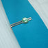 Green Lantern White Logo Round Tie Bar Clip Clasp Tack Silver Color Plated...