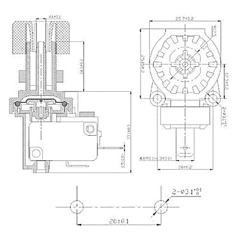 1 Set Pneumatic Switch for Garbage Disposal 16A On Off Push Button Switch for Bath Tub Spa Jetted Whirlpool Jet Set...