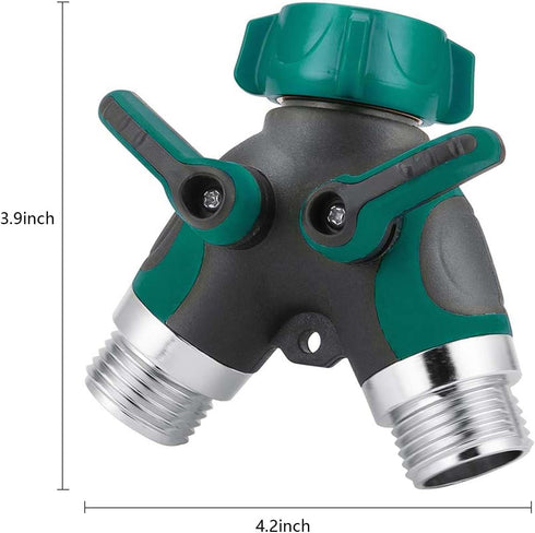 Hose distributor, two-way heavy-duty, garden hose distributor, faucet distributor, outdoor faucet distributor, water hose adapter, faucet distribu...
