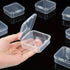 Small Bead Organizer Boxes, 19 Pieces Plastic Storage Cases Mini Clear Bead Storage Containers Transparent Boxes with Hinged Lids for Jewelry Maki...