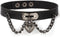 Olbye Lock Heart Choker Necklace Short Black Leather Necklace Punk PU Collar Necklaces Cosplay Necklace Link Chain Gothic Necklace Jewelry for Wom...