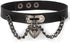 Olbye Lock Heart Choker Necklace Short Black Leather Necklace Punk PU Collar Necklaces Cosplay Necklace Link Chain Gothic Necklace Jewelry for Wom...