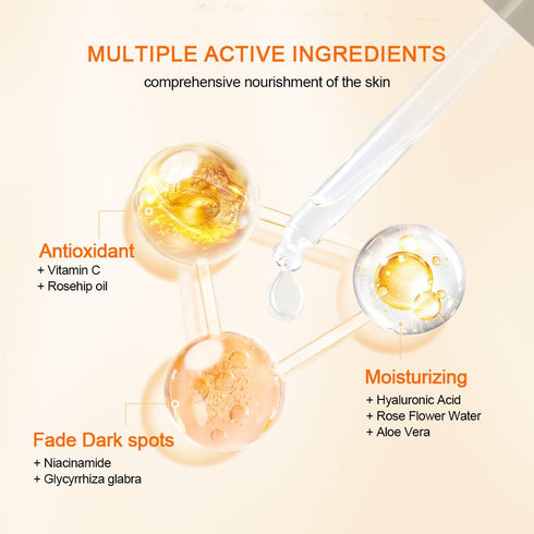 NEUTRIHERBS Vitamin C Serum for Face with Hyaluronic Acid, Firm, Anti Aging, Brighten, Even Skin, Daily Skincare Natural Nourish Facial Serum,1 fl...