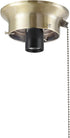 Aspen Creative 22101-07-1, Flush Mount Ceiling Fixture Shade Holder Kit with On/Off Pull Chain Switch in Antique Brass Finish 3-5/8" Fitter, 4-7/8...