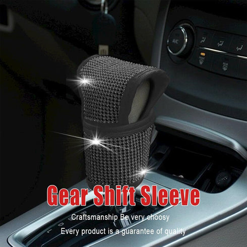 Bling Auto Gear Shift Knob Cover, Knob Gear Stick Protector, Car Shifter Gear Hand Brake Cover with Glitter Bling Rhinestones Automotive Interior ...