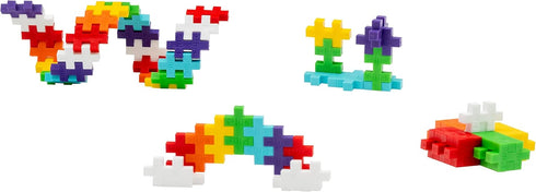 PLUS PLUS - 70 Piece Rainbow Mix - Construction Building Stem/Steam Toy, Interlocking Mini Puzzle Blocks for Kids, Open Play Tube...