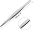 uxcell 8-Inch 430 Stainless Steel Straight Pointed Tweezers with Serrated Tip Daily Garden Tool...