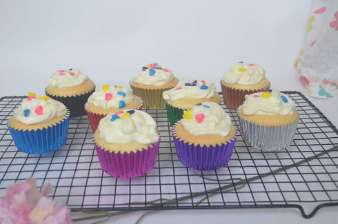 Shiny Gold Foil Cupcake Liners Standard Paper Baking Cups for Wedding, Party and More, 120-Count...