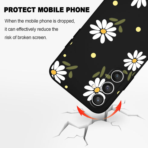 for Galaxy S23 FE Case, Chrysanthemum Creative Side Print Design for Samsung S23 FE 5G Case Soft Silicone Rugged Protective Bumper S23 FE Phone Ca...